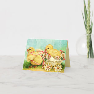 jolie carte vintage de pâques