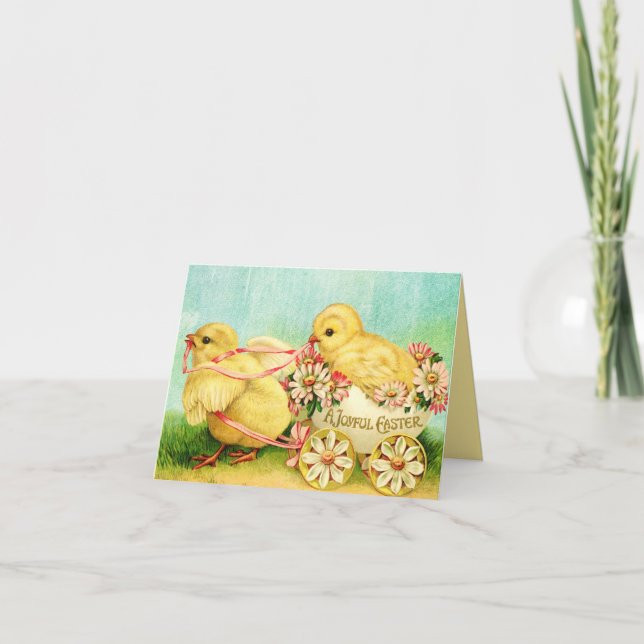 jolie carte vintage de pâques (Devant)