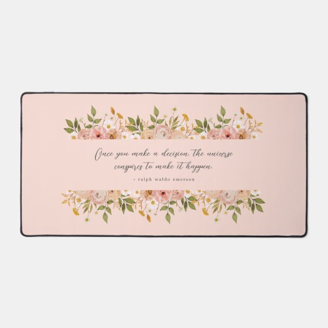 Jolie citation personnelle bohème rose (Recto)