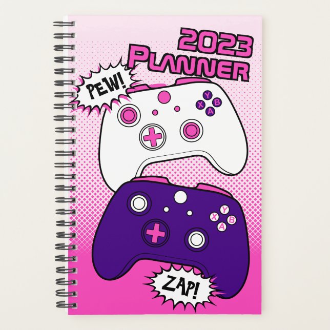 Jolie Comic Book Pink Contrôleur Gamer Girer (Devant)