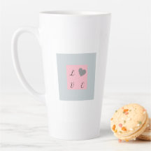 Jolie conception de texte d'amour sur une Mug en l