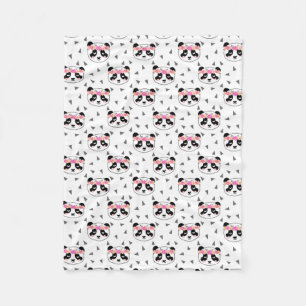 Jolie couverture de panda - panda floral de