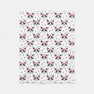 Jolie couverture de panda - panda floral de