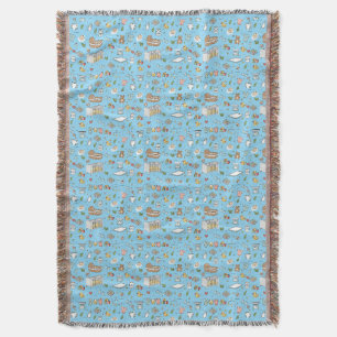 Jolie couverture jetée motif de nursery bébé paste