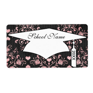 jolie damas rose coeur sur noir lavé