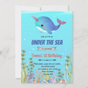 Jolie dauphin d'anniversaire douche thème carte de