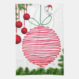 Jolie décoration de Noël et serviette de cuisine B
