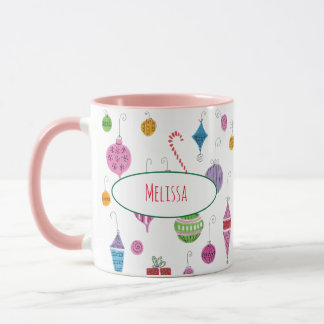 Jolie décoration de Noël rétro Mug personnalisée