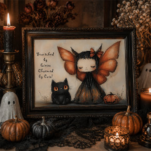 Jolie décoration murale de fée d'Halloween et de c