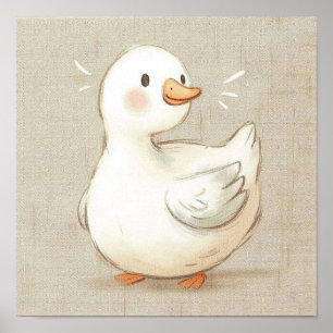 Jolie décoration murale de nursery avec un caneton