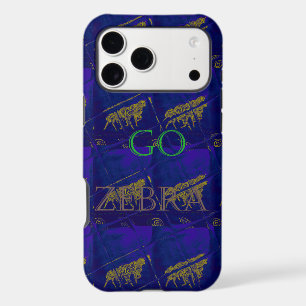 Jolie élégante Zebra Graphisme sur la teinte Royal