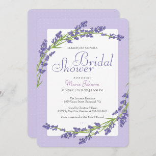 Jolie en pourpre Invitation de douche nuptiale