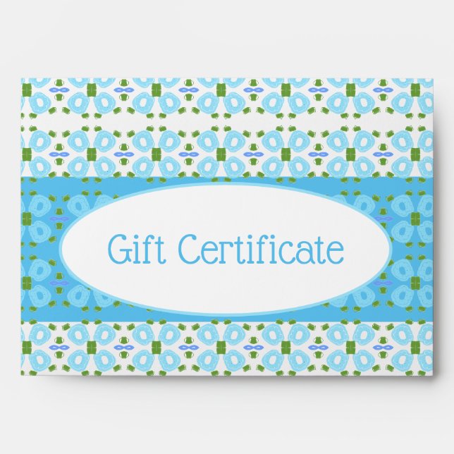 Jolie enveloppe pour les certificats-cadeaux et pl (Devant)