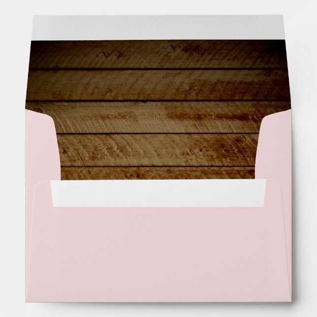 Jolie enveloppe rose et bois rustique (Dos (Bas))