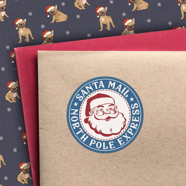 Jolie étiquette de sceau de Père Noël approuvée pa (Créateur téléchargé)
