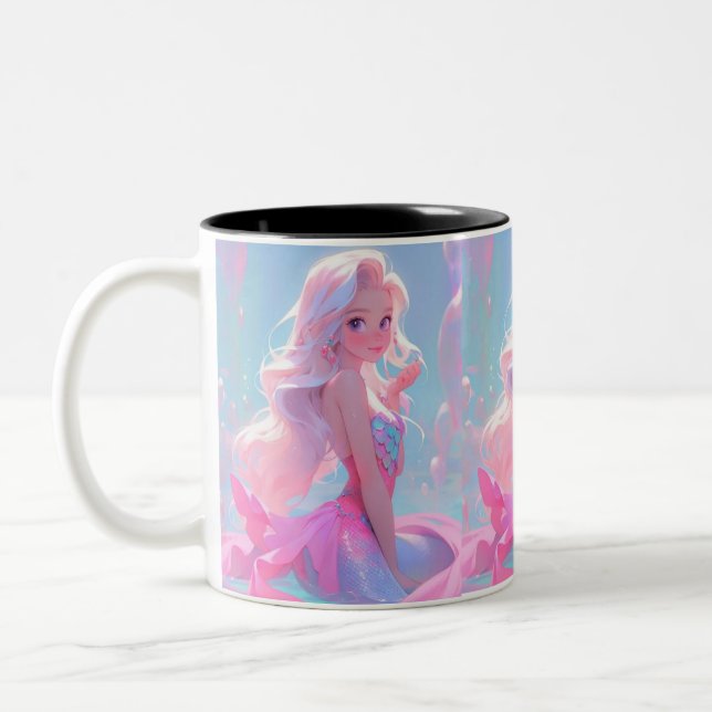 Jolie fée arc-en-ciel rose Barbie poupée tasse (Gauche)