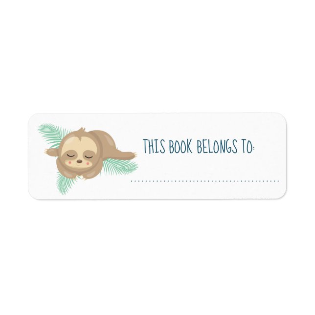 Jolie Fente Bébé Sleepy Ce Livre Appartient Au Éti (Devant)