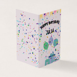 Jolie fête d'anniversaire Design de carte de voeux