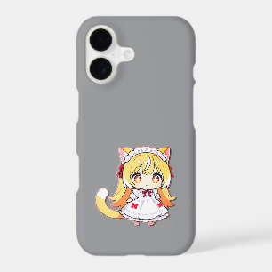 Jolie Fille aux Cheveux Blonds Chibi en Forme de C