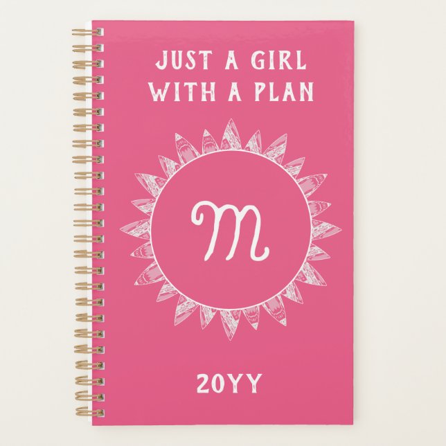 Jolie fille Feminine Rose Blanc Monogramme (Devant)