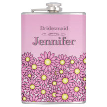 Jolie flacon de Fleur de femme de chambre rose