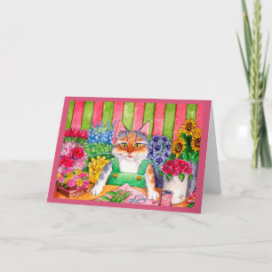 Jolie fleur de chat kitten joli accueil ou carte d