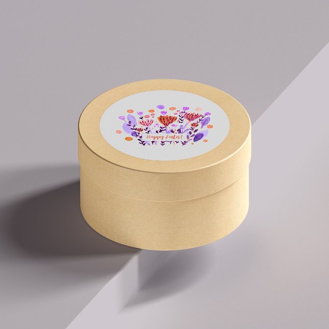 Jolie fleurs de doodles rétro Sticker de Pâques (Créateur téléchargé)