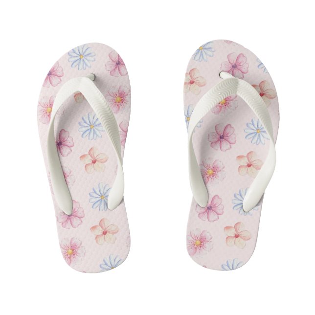 Jolie Fleurs Peintes Filles Les tongs des enfants (Semelle)