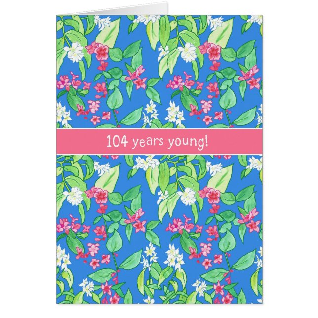 Jolie floraison printanière sur le bleu 104e anniv (Devant)