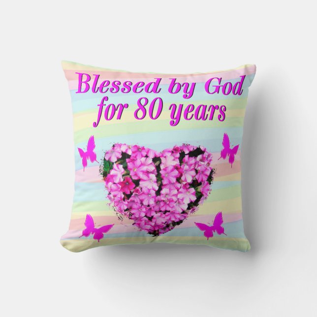 JOLIE FLORALE ROSE 80E BÉNÉFICIAIRE COUSSIN (Recto)