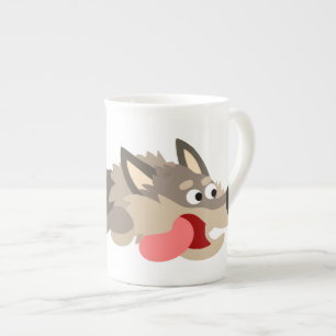 Jolie flotte Caricature Wolf os Chine Mug