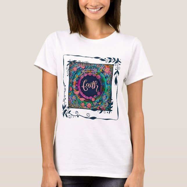 Jolie Foi Floral Feuilles Inspirivity T-shirt (Devant)