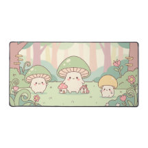 Jolie forêt de champignons Kawaii