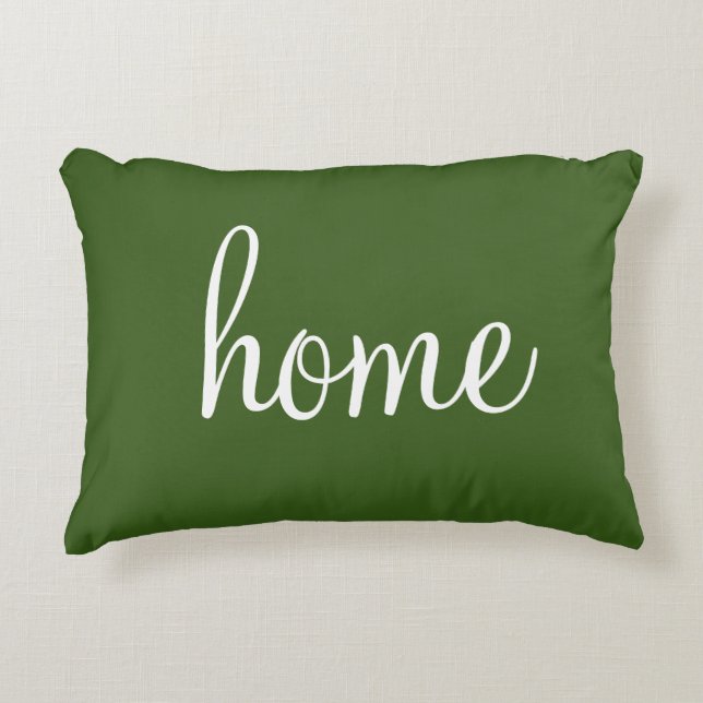 Jolie forêt verte "maison" accent coussin (Devant)
