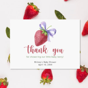 Jolie fraise avec un nœud - merci