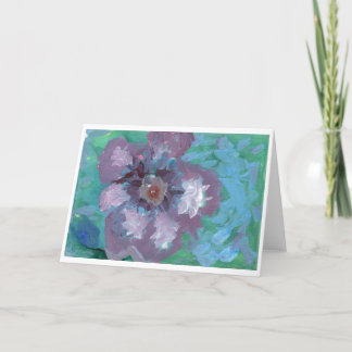 Jolie grande carte de note de fleurs violettes