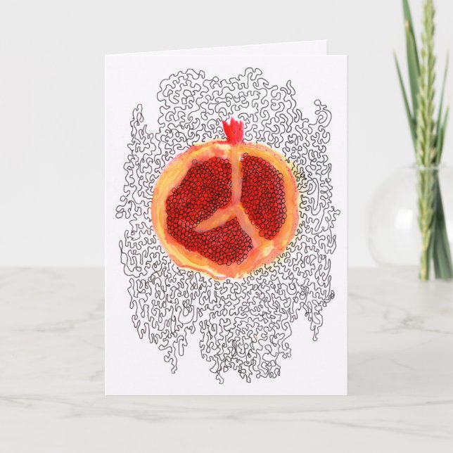 Jolie grenade Rosh HaShanah Carte de voeux (Devant)