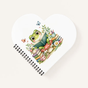 Jolie grenouille Kawaii lisant un livre Livre aq