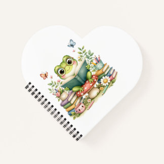 Jolie grenouille Kawaii lisant un livre | Livre aq