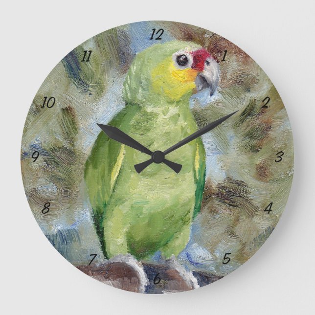 Jolie horloge murale de perroquet (Recto)
