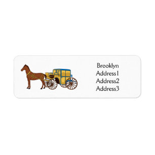Jolie illustration de cheval et de calèche royale