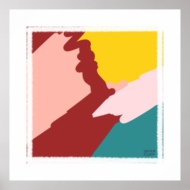 Jolie impression d'art Abstrait Artsy Red Cherry V (Devant)