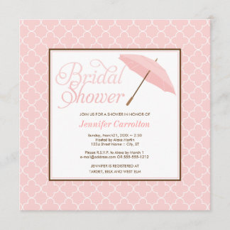 Jolie invitation à la douche nuptiale de parasol r