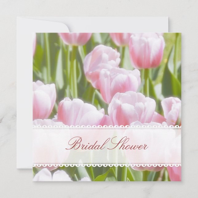 Jolie invitation à la douche nuptiale des tulipes  (Devant)