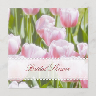 Jolie invitation à la douche nuptiale des tulipes 