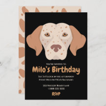 Jolie invitation à la fête d'anniversaire de chien