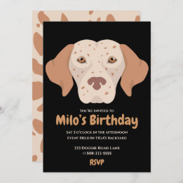 Jolie invitation à la fête d'anniversaire de chien