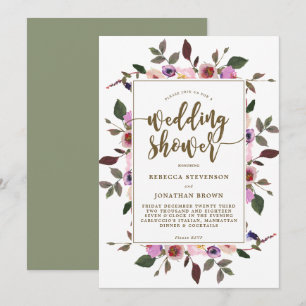 jolie invitation à la wedding shower florale