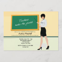 Jolie invitation à passer un diplôme d'enseignant