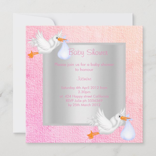 JOLIE INVITATION BABY SHOWER EN STORE PASTEL (Devant)